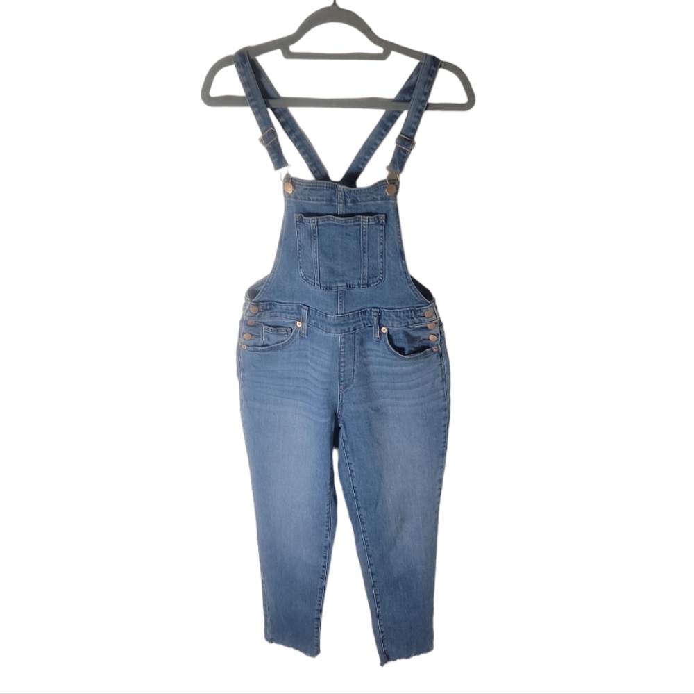 Universal Thread denim overalls women size 2 blue straight leg jean bib